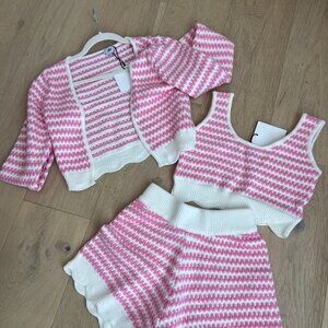 3-Piece Pink Knit Set